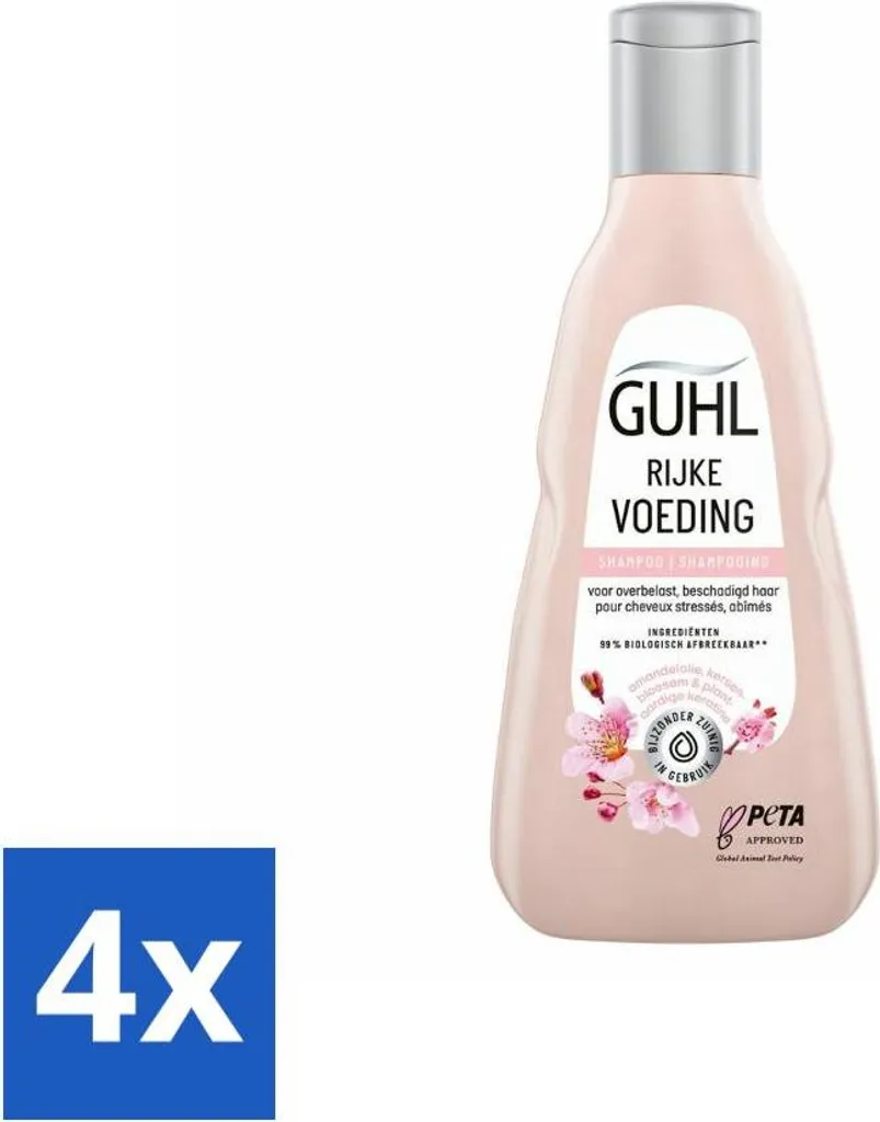 Guhl Rich Care Shampoo Set 4x250ml - Trattamento Spa per Capelli