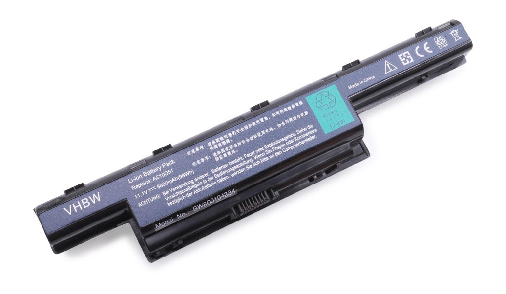 vhbw Li-Ion Akku 8800mAh (11.1V) kompatibel mit Notebook Laptop Packard Bell EasyNote TK85, TM81, TM82, TM83, TM85 Ersatz für AS10D31, BT.00603.11...