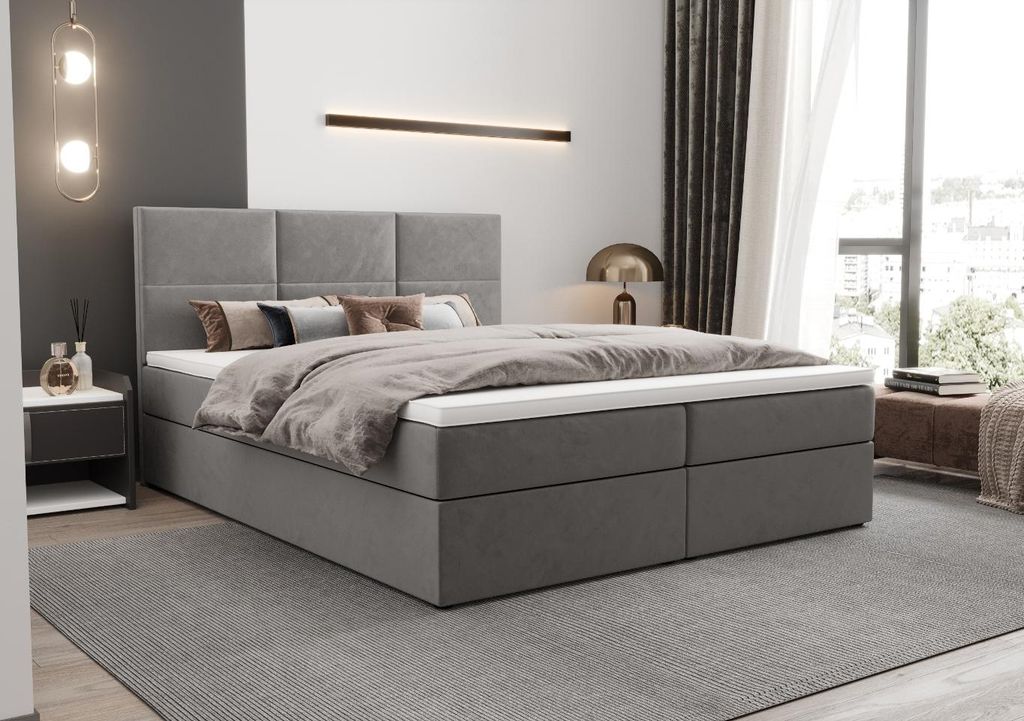 B&B Home Boxspringbett Mallorca 160x200 cm – mit Bettkasten