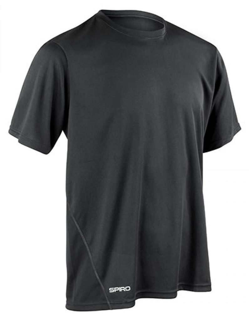 SPIRO S253M | Mens Quick Dry Sport T-Shirt + Schnell trocknend - Farbe: Black - Größe: S
