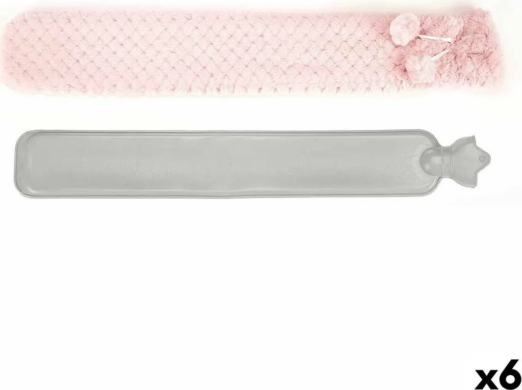 Bouillotte Rose en Plastique de 2 Litres - Lot de 6 Pièces Confort