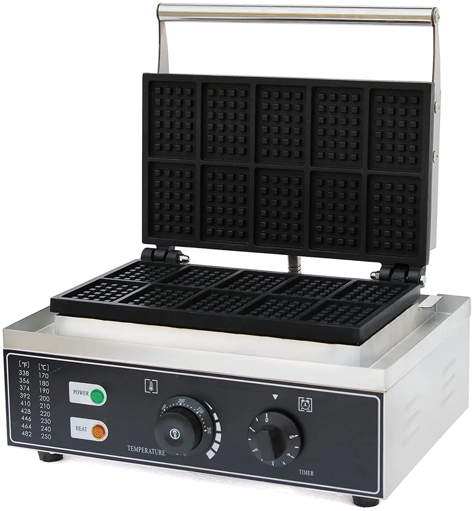 Gaufrier Électrique 1500W 220V avec Revêtement Antiadhésif Haute Qualité