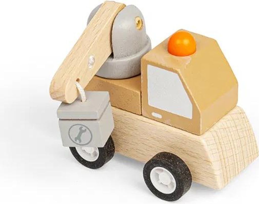 Bigjigs Toys Natahovací stavební autíčko Jeřáb Obrázek produktu 