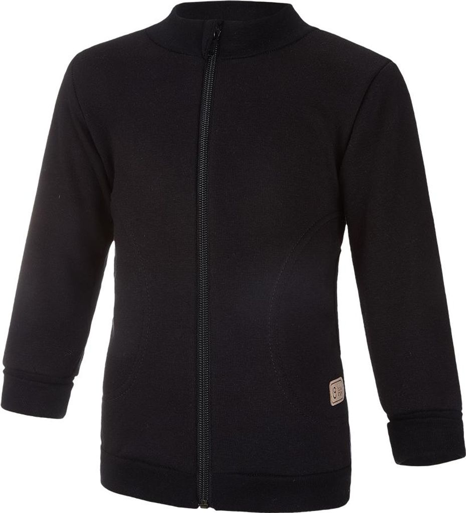 Zip Up Sweatjacke für Kinder warm - Schwarz