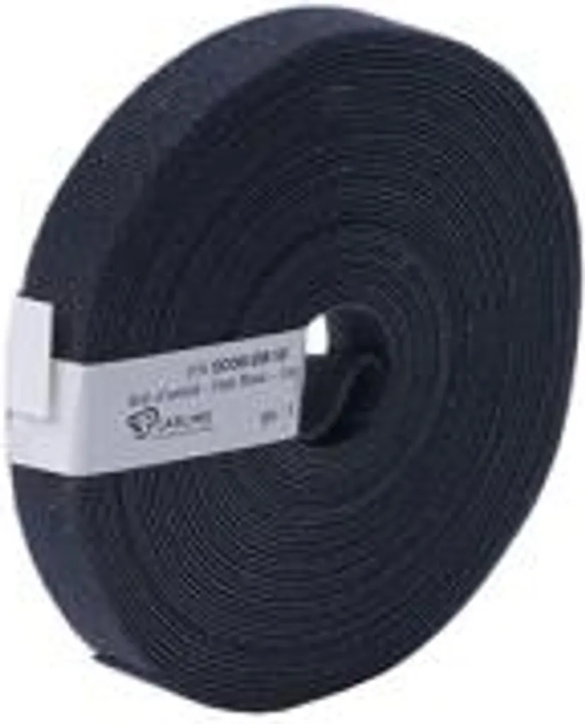 Gestion de Câbles Informatiques : Rouleau Scratch Noir 10m Patchsee 19mm Large