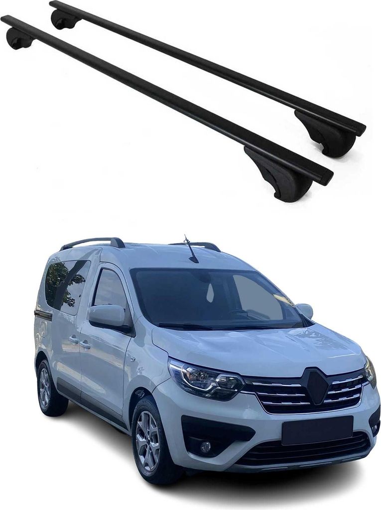 Dachträger Grundtäger für Renault Express 2021-2025 75kg Metall Schwarz 2 tlg