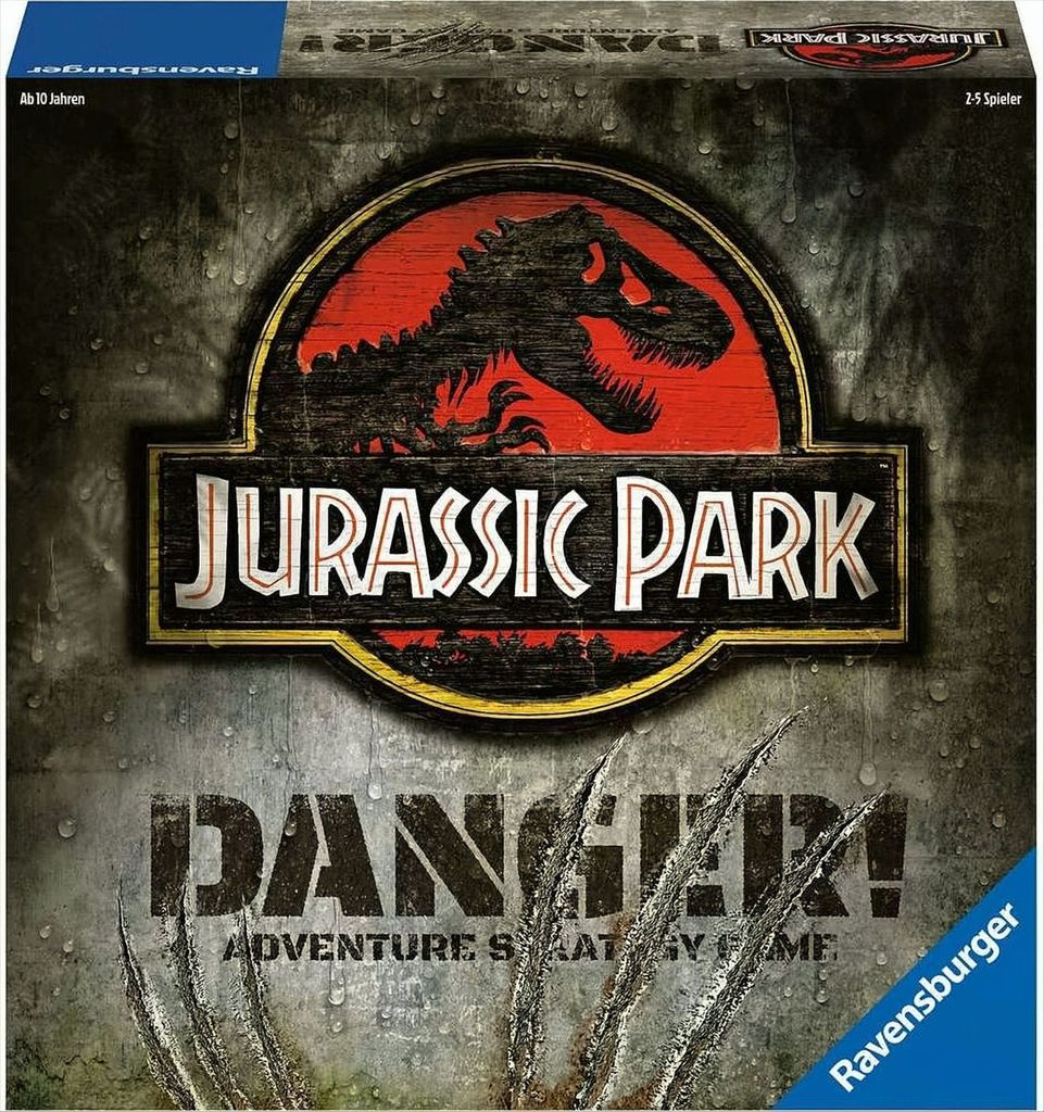 Ravensburger 20965 - Jurassic Park - Danger! - Deutsche Ausgabe des Strategiespiels mit Nervenkitzel für 2-5 Spieler ab 10 Jahren