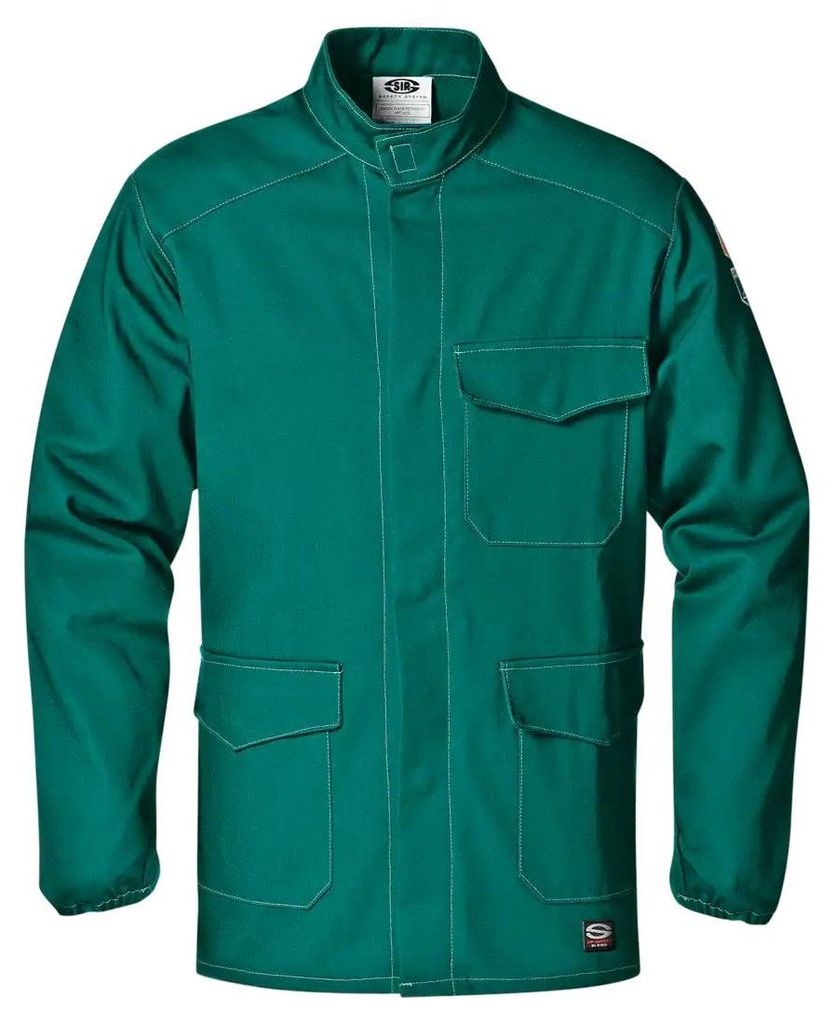 Sir Safety Flammschutz-Arbeitsjacke Herren aus 100% Baumwolle 315 g/m², S, Smaragdgrün