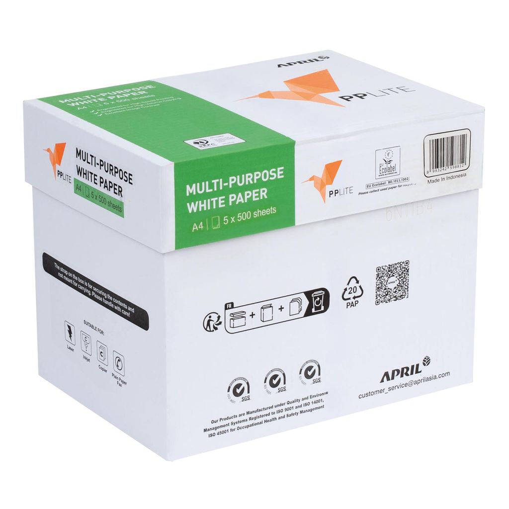 Basic Druckerpapier DIN A4 – 2.500 Blatt (5 x 500 Blatt) – Weißes Universal Office Paper Kopierpapier - Ideal für Büro und Heim