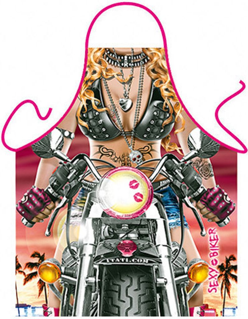 Schürze Sexy Motorradfrau