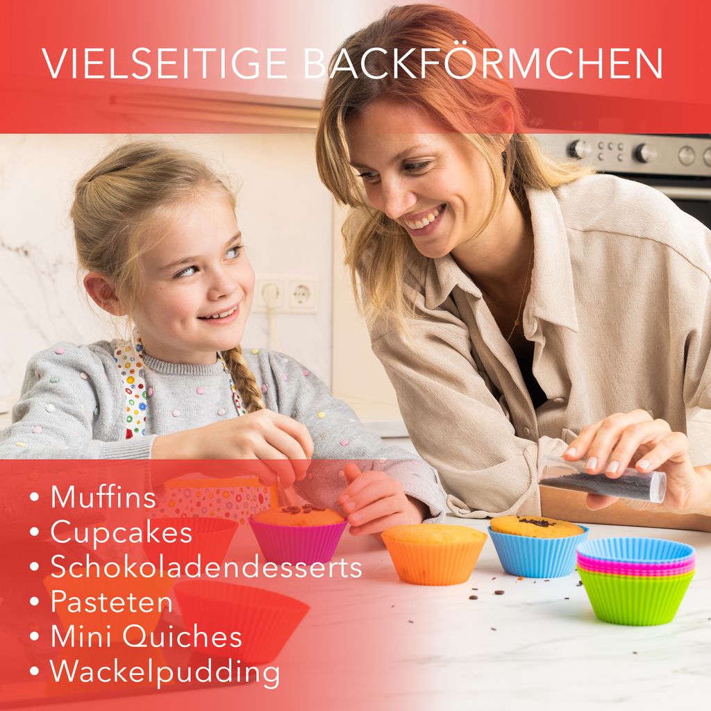 AVANA Große Wiederverwendbare Muffinformen aus Hochwertigem Produktbild 6