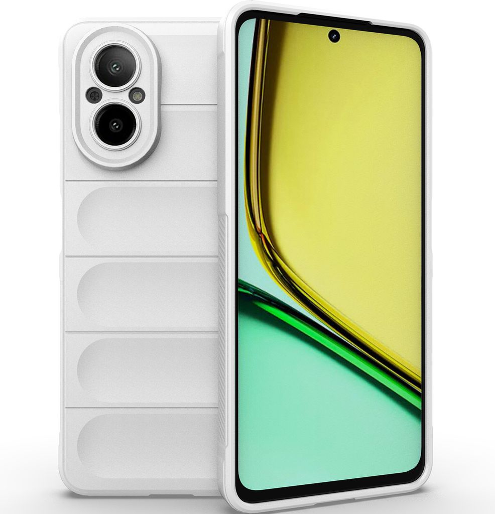 Handyhülle für Realme C67 4G Weich TPU Silikon Stossfest Anti-rutsch Hülle Weiß