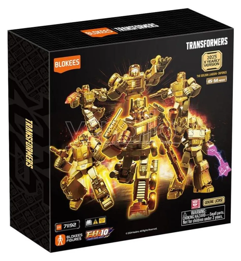 Kit figurines Blokees Transformers en édition limitée dorée 2025