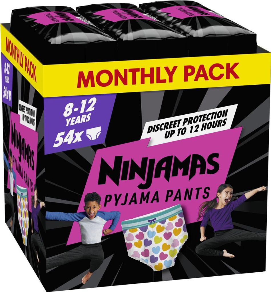 NINJAMAS Kalhotky plenkové Pyjama Pants Srdíčka, 54 ks, 8 Obrázek produktu 