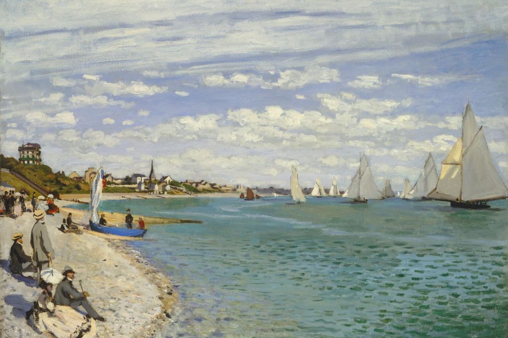 Plakat 60x40cm Regatta in Sainte-Adresse, Monet Vintage