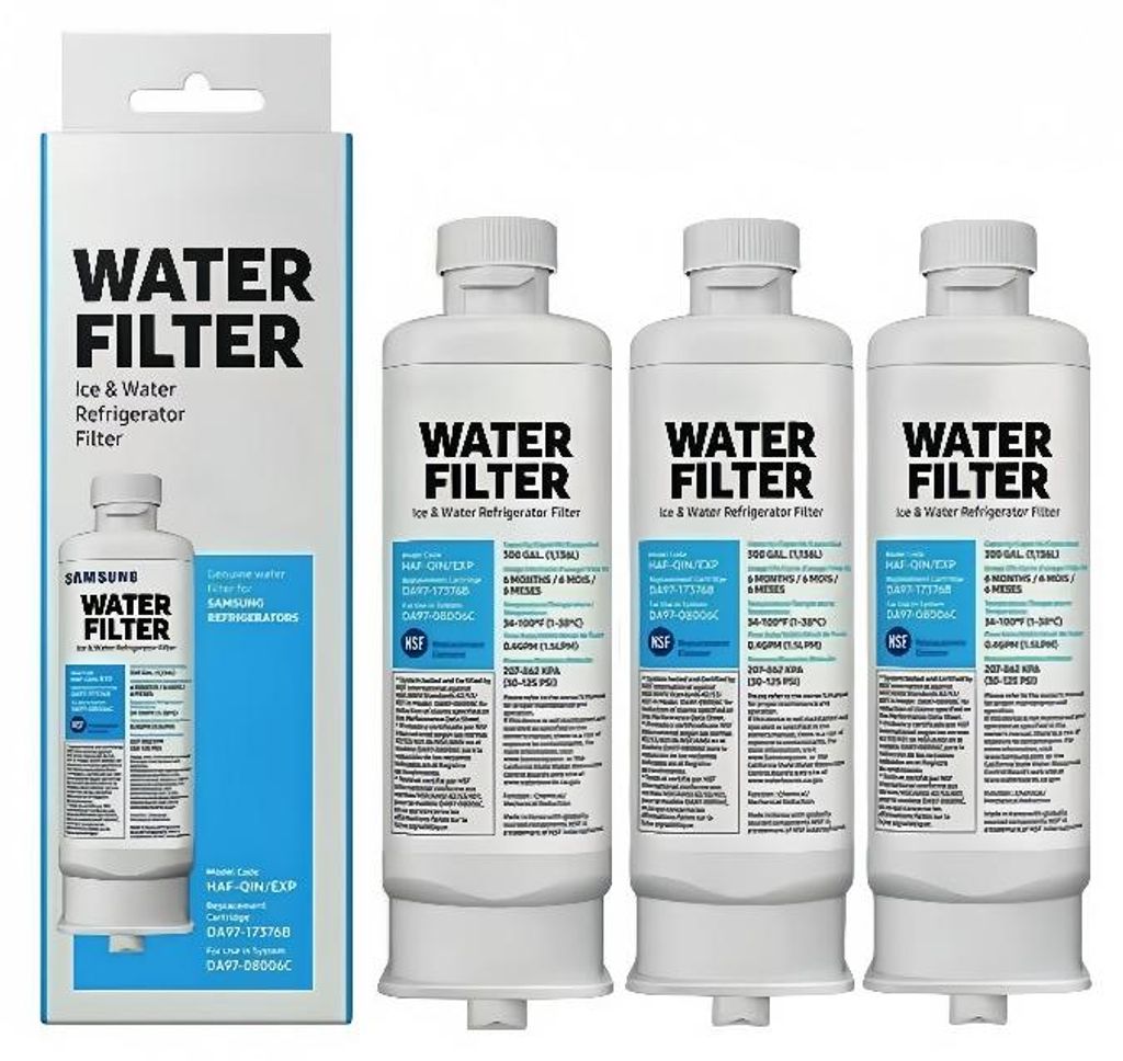 Original Samsung Kš¹hlschrankfilterkartuschen (Wasser und Produktbild 