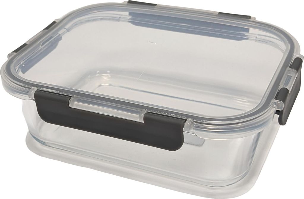 Szklany Pojemnik Na Żywność z Pokrywką 23.4 x 17.8 x 7.5 cm Zdjęcie produktu 