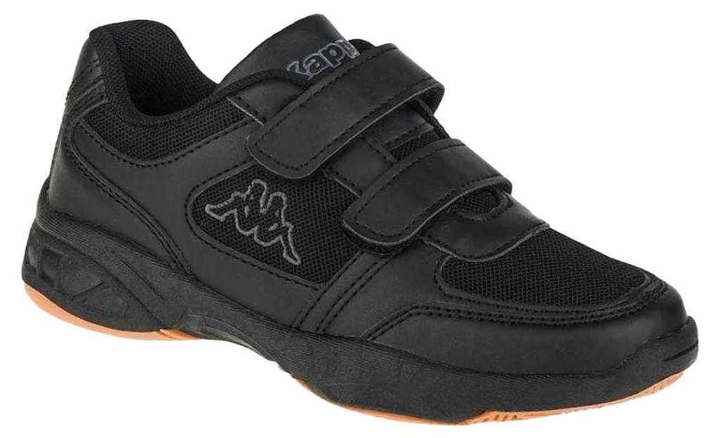 Kappa - "Dacer" Sneaker für Kinder, Ökologisches Leder PP9280 (24,5 EU) (Schwarz)