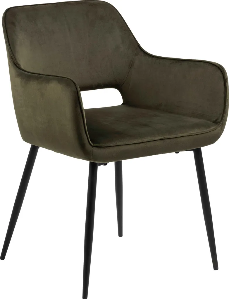 Chaise Ranja velours vert : confort lombaire et assise stable - 15