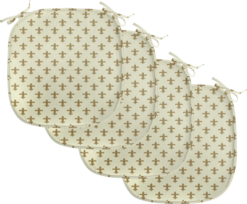 Coussin de Chaise Anti-Glisse et Imperméable, Set de 4 pour Siège 40x40