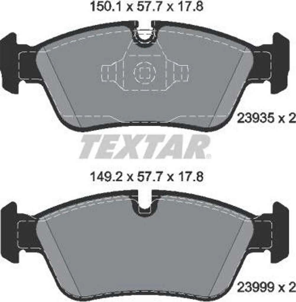 Plaquettes de frein pour BMW Série 3 E90 et Série 1 E87 TEXTAR 2393501