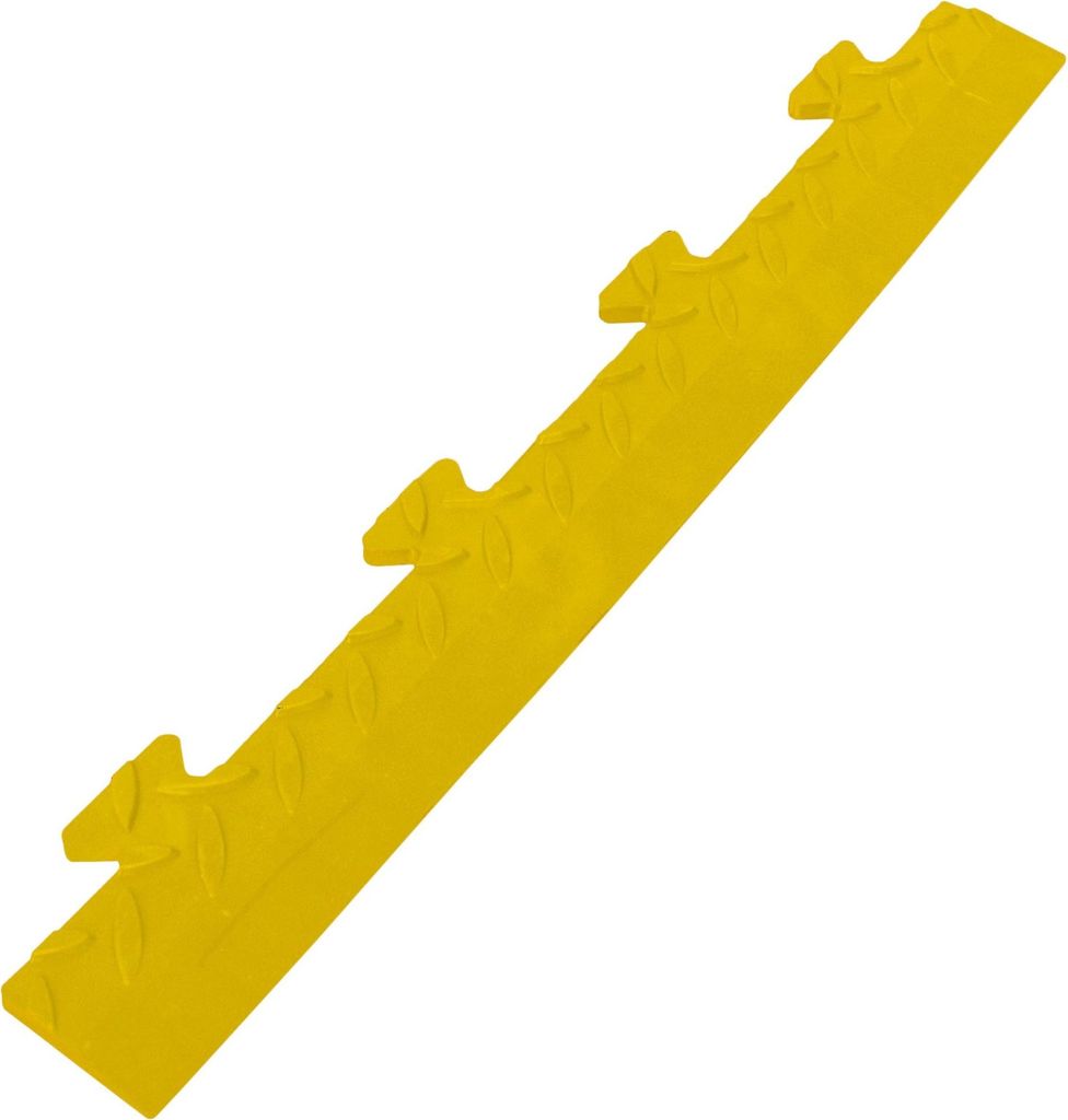 Auffahrt Randleiste Raute gelb Zapfen für Gewerbeboden PVC Fliesen Garagenboden Industrieboden Klick-Verlegung