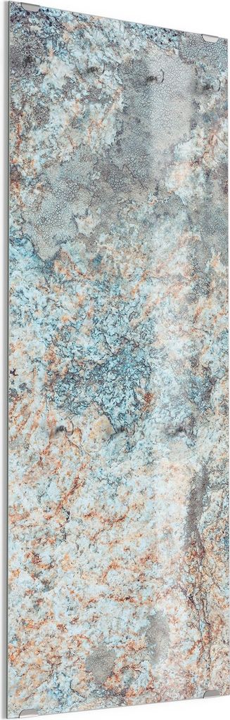 DEQORI Kleiderhaken aus Glas 50x125 cm 'Verfärbter Stein' Wand Garderobe Paneel Haken