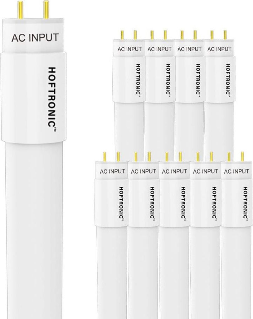 hoftronic LED-Röhre T8 G13 24W 4000K 150cm Flimmerfrei 10er Set