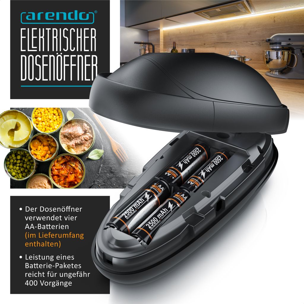 Arendo Elektrischer Dosenöffner, Deckelöffner