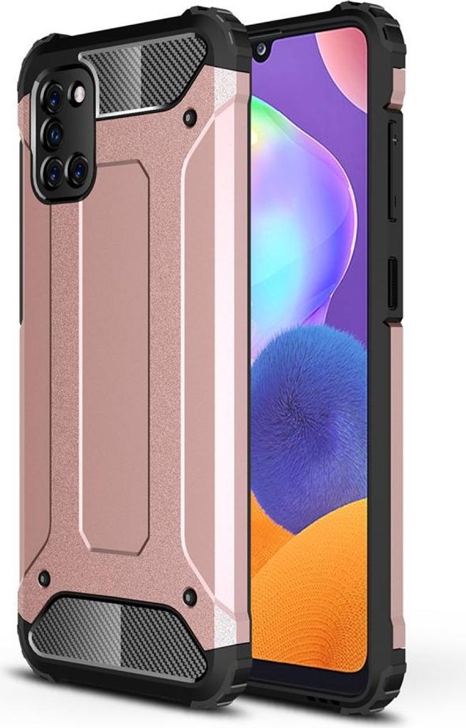 Samsung Galaxy A31 Hülle - Coverup Armor Hybrid Back Cover - Roségold