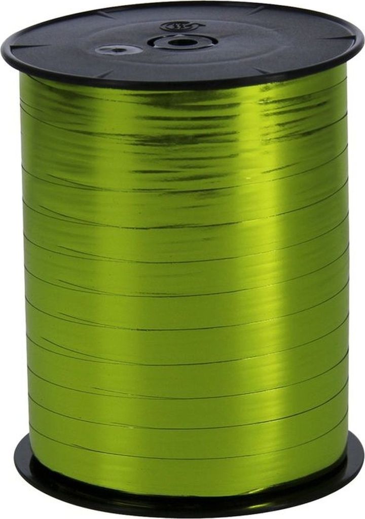Geschenkband Alubeschichtung 7mmx250m hellgrün Packung mit 12 Stück