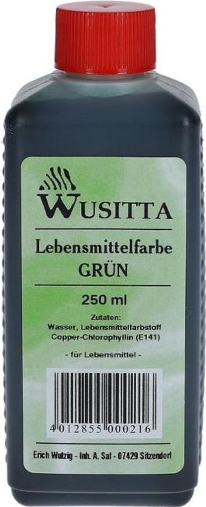Wusitta Lebensmittelfarbe Grün - 1 x 250 ml Produktbild 