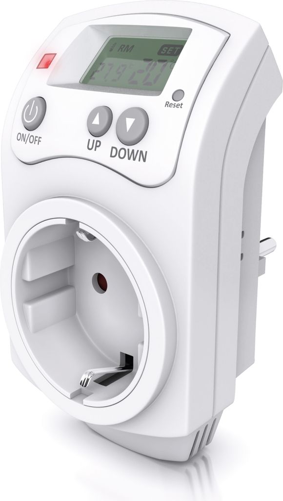 BEARWARE Steckdosen Thermostat programmierbar von 5°-30°C LCD Display mit Statusanzeige