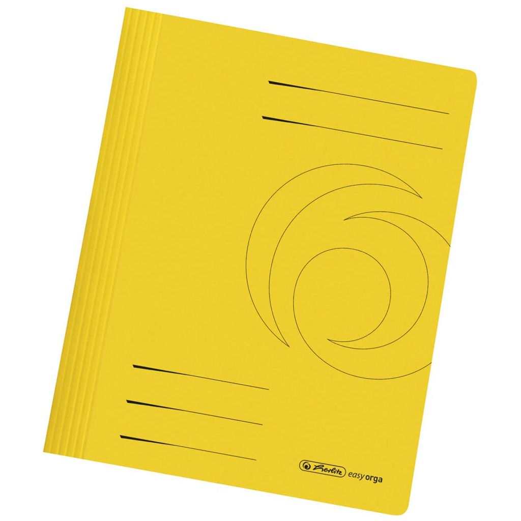 10 herlitz Schnellhefter Karton gelb DIN A4