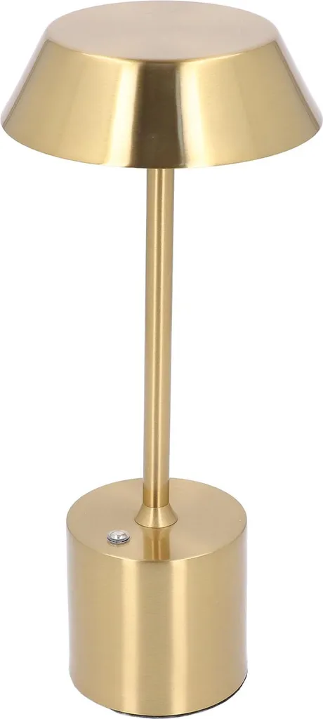 Lampe de table LED rechargeable sans fil dorée pour chambre et bureau