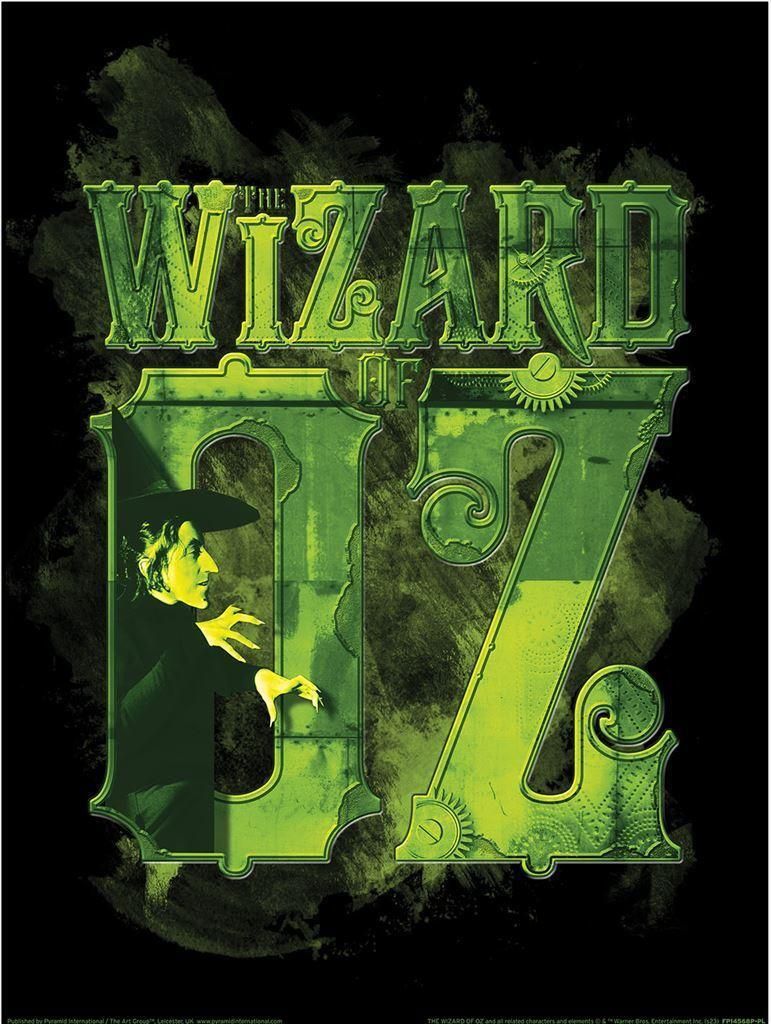 The Wizard Of Oz - bedruckt "Wicked", Logo PM9010 (40 cm x 30 cm) (Schwarz/Grün)