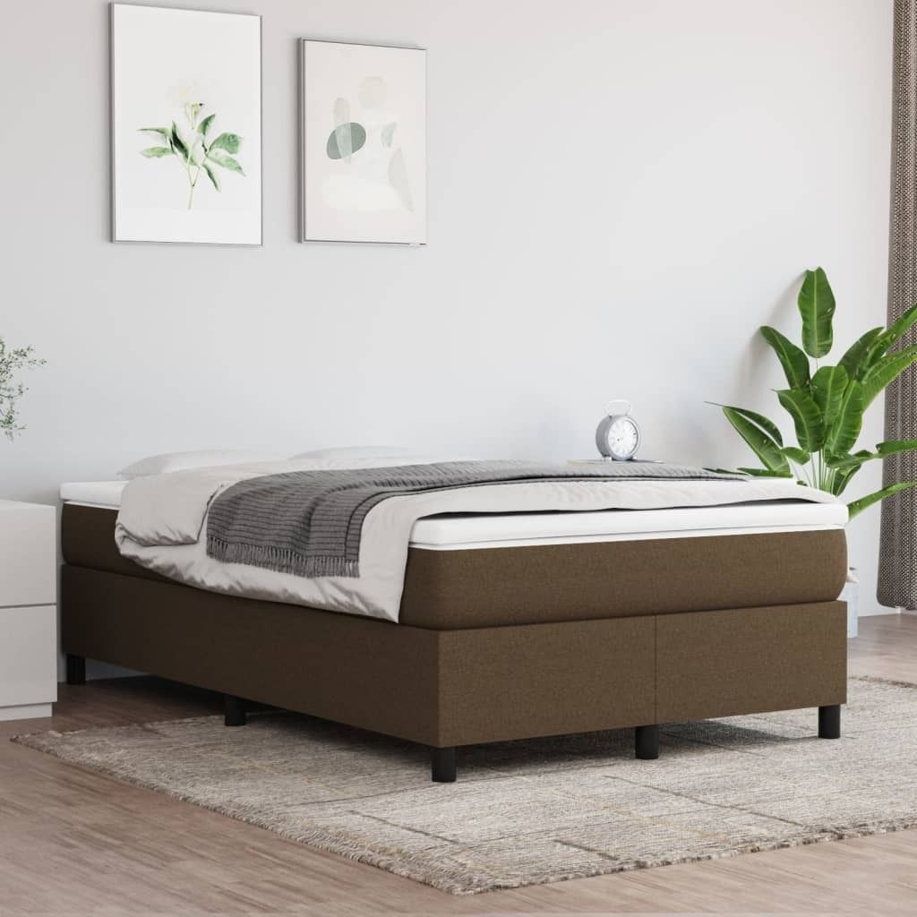 "2026 Promotion" Boxspringbett mit Matratze - Dunkelbraun - 120x200 cm - Stoff - Polsterbett CC8795