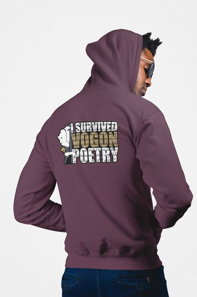 D&B Unisex Hoodie ZIPMO00101 Vogon Braun-Größe 2XL
