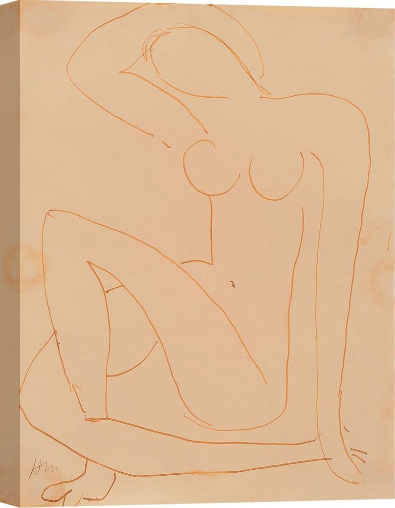 Leinwandbilder von Henri Matisse – Sittender Akt, Arm hinter dem Kopf, 1953 – 120 x 90 cm