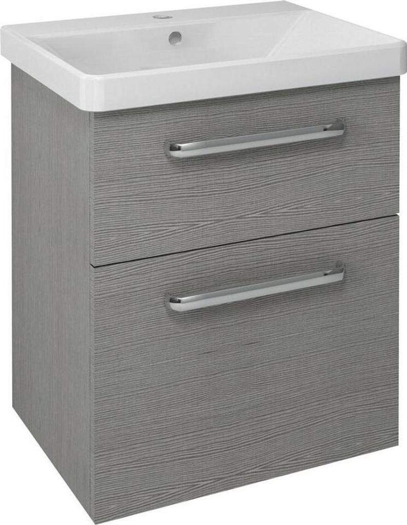 THEIA Unterschrank 56,4x70x44,2cm, 2xSchublade, Silbereiche