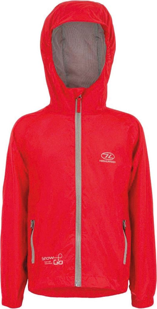 Highlander Regenjacke 'Stow and Go Kids' 11 - 12 Jahre rot Produktbild 