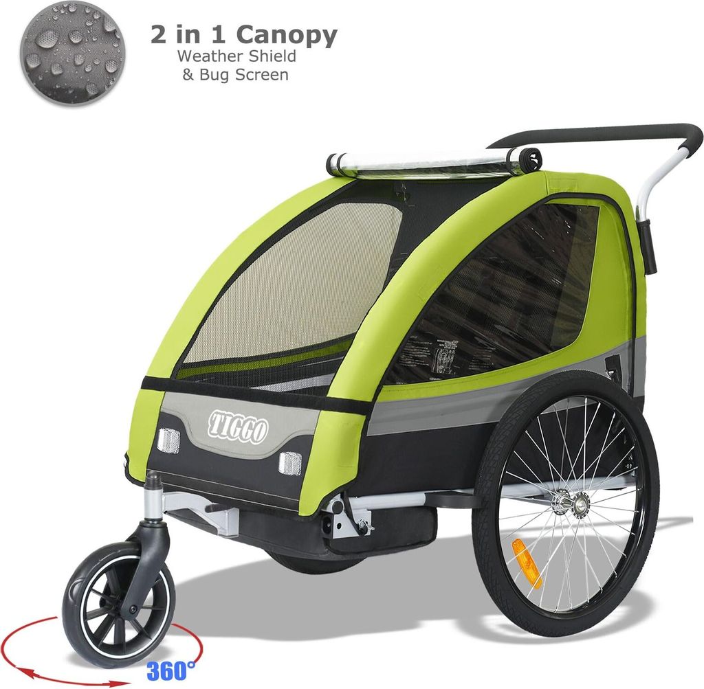 Tiggo VS 2 Kinderanhänger Fahrradanhänger 360° Drehbar  Produktbild 6