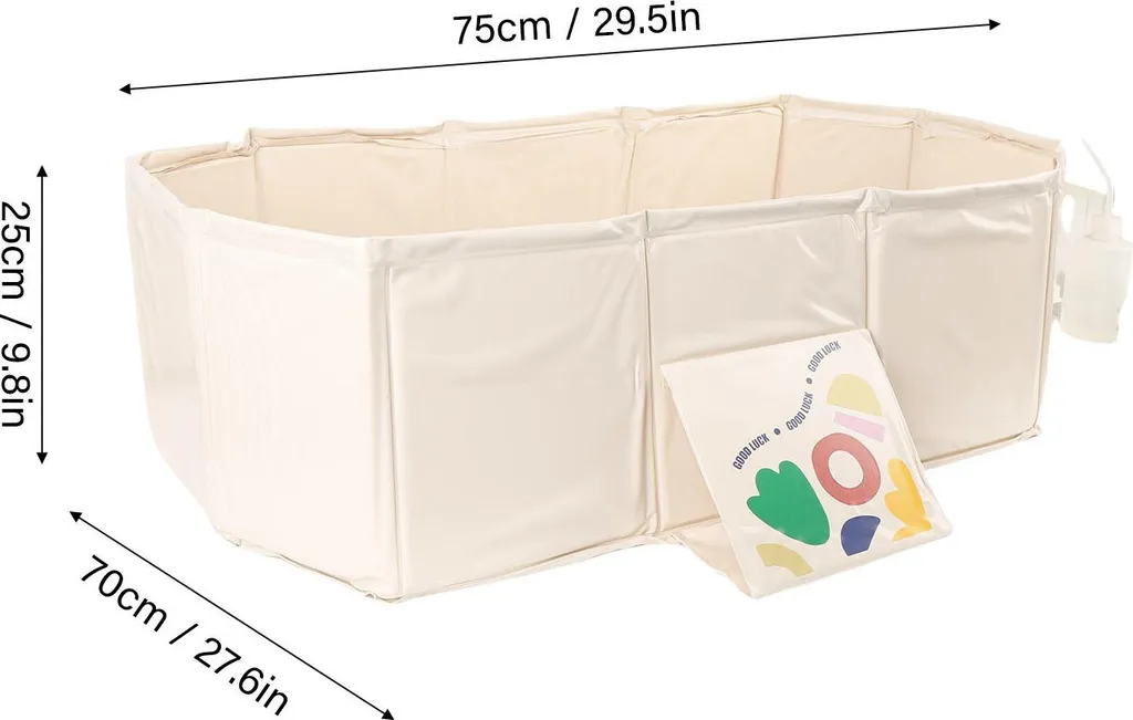 Baignoire pliable pour bébé et voyage - Solution de bain compacte beige