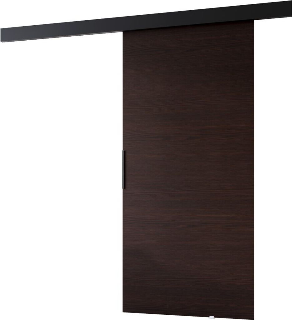 MINIO go for it, Schiebetür "PRIM A", Zimmertür, 96cm, Wenge / Schwarze Farbe