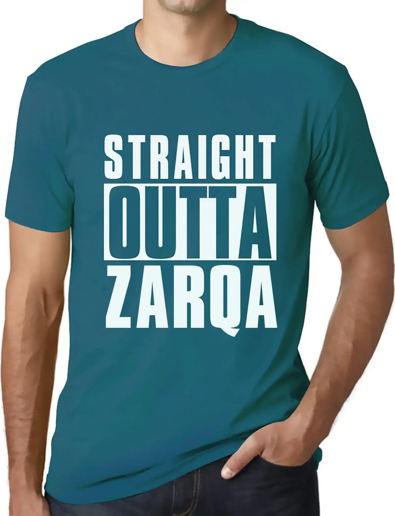 Herren Grafik T-Shirt Direkt aus Zarqa – Straight Outta Zarqa – Öko-Verantwortlich Vintage Jahrgang Kurzarm Lustige Druck Geburtstag Geschenk ...