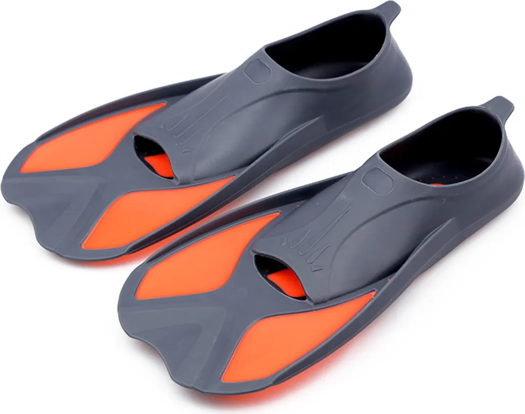Palmes De Natation Courtes En Silicone Pour Enfants – Tailles XXS à S, Couleurs Vives, Talon Fermé