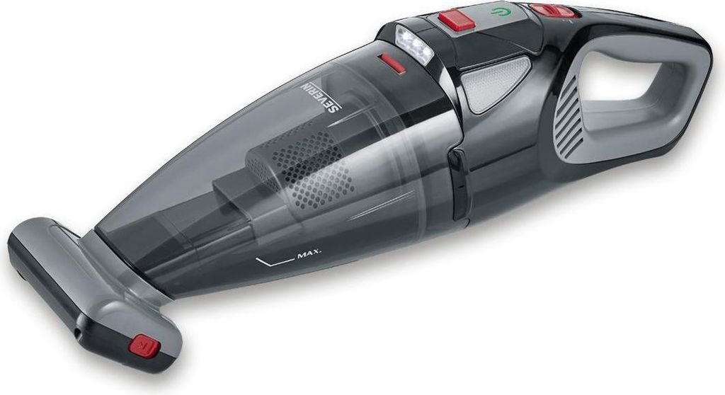 Severin Akku-Handstaubsauger kabellos, 18,5 V, bis zu 50 Min Laufzeit, Nass- & Trockensauger, mit LED-Beleuchtung, rotierende Turbobürste, Trageta...