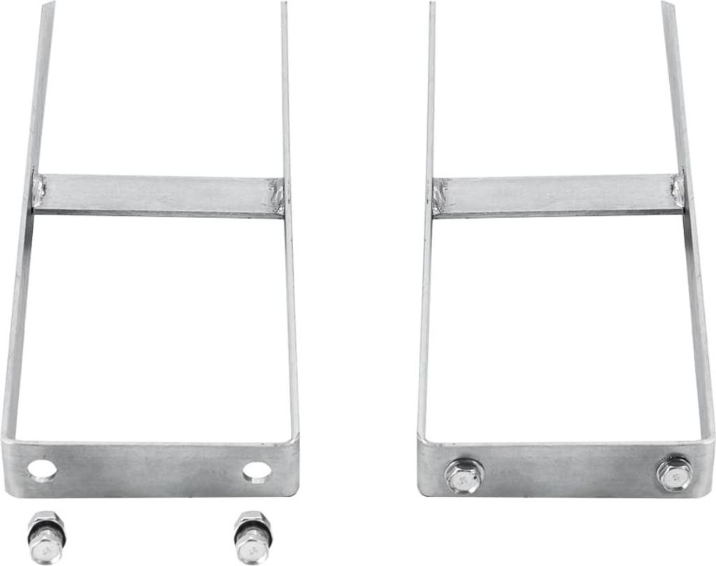Pfostenträger 2 Stk. für WPC Zaun Stahl 40 cm , Garten- & Gewächshaus-Zubehör Design 2024