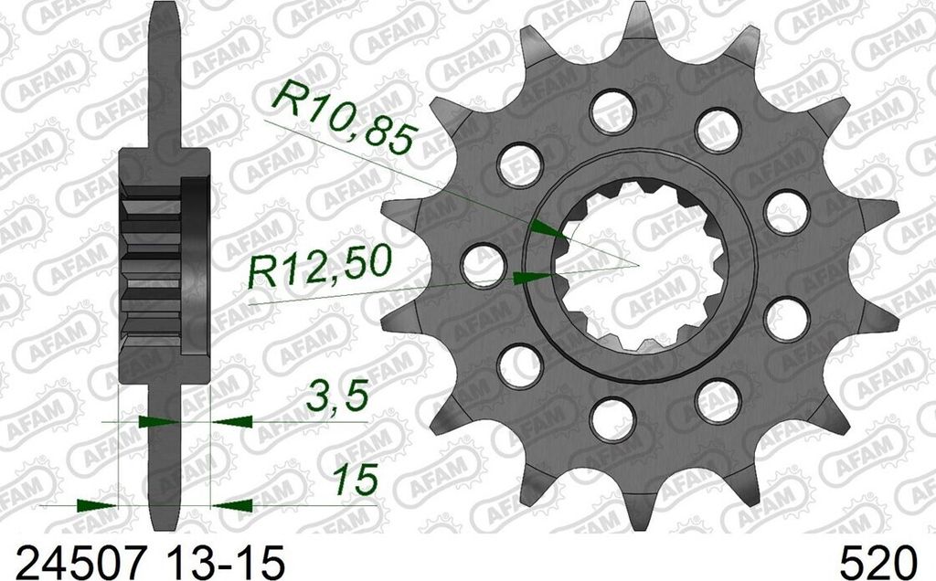 AFAM Standard Stahlritzel vorne 24507 - 520