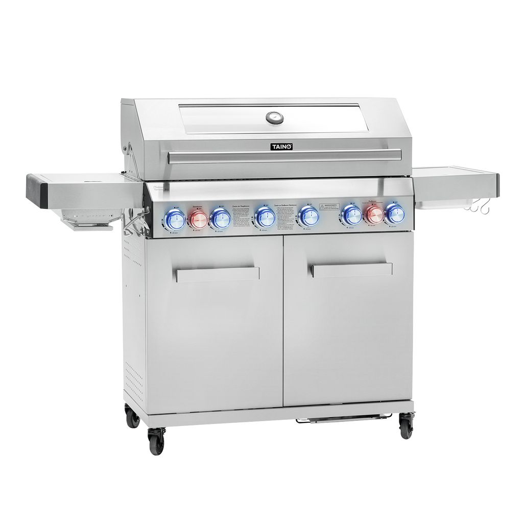 TAINO PLATINUM YAMARA 6+2 Gasgrill Edelstahl 6 Brenner Sear-Burner Backburner